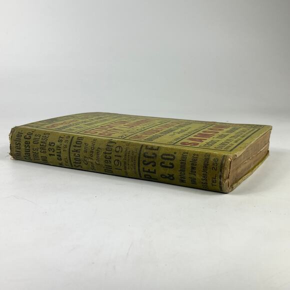 1919 Stockton City San Joaquin County CA City Directory POOR Ancestry Genealogy - Picture 2 of 10